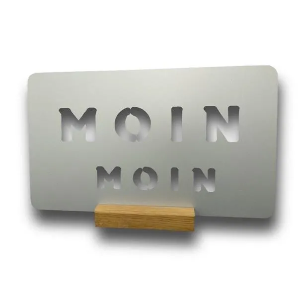 BSB Design Schild Alu grau matt mit Spruch 