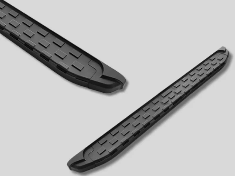 Trittbretter Alu/ABS schwarz passend für Ford E-Transit ab 2022 (L2) Grip