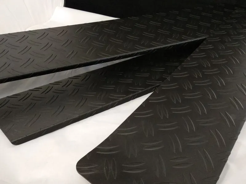 Trittschutzblech-Set (4tlg.) Alu Riffel schwarz passend für Toyota ProAce Verso ab 2016