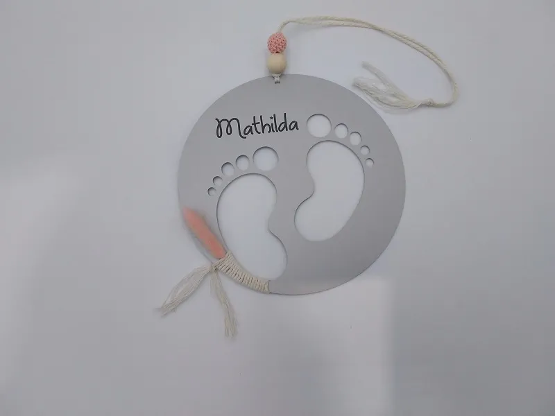 Baby Willkommens-Schild | Geburtsgeschenk | Personalisiert | Hallo Babygirl