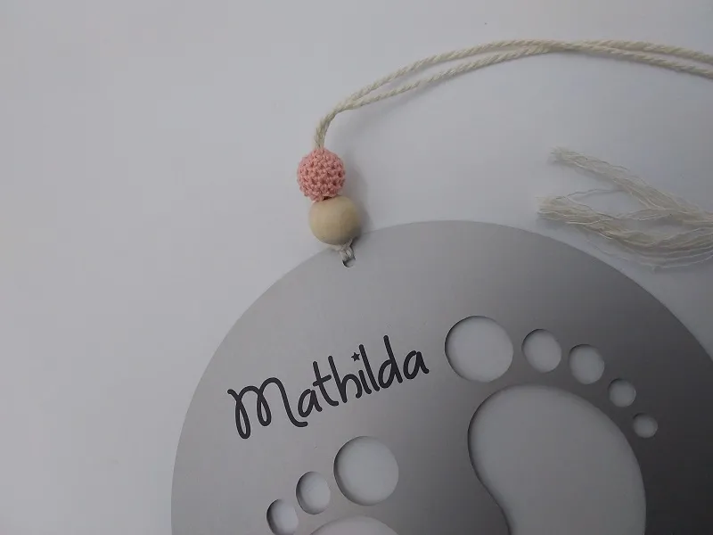 Baby Willkommens-Schild | Geburtsgeschenk | Personalisiert | Hallo Babygirl