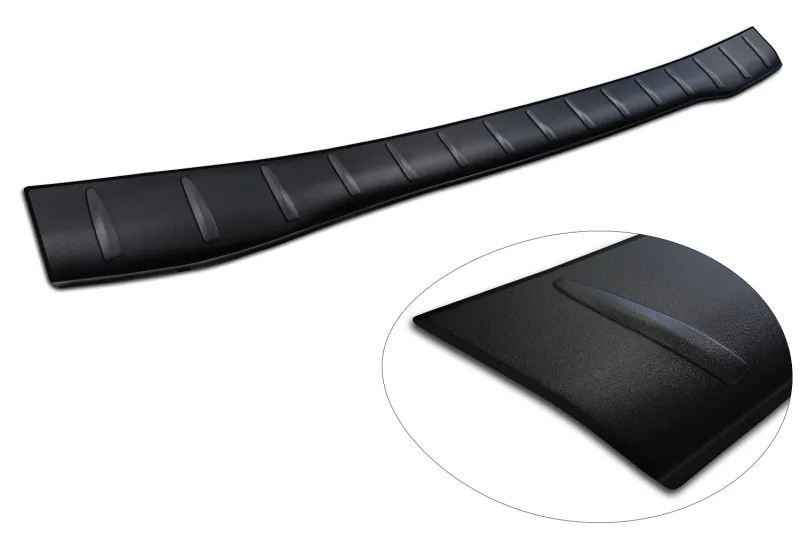 BLACK Ladekantenschutz Edelstahl passend für Ford Transit Custom II ab 09/2023