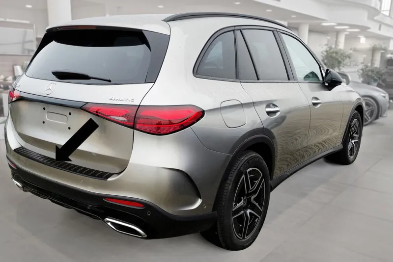 BLACK Ladekantenschutz Edelstahl passend für Mercedes GLC II (X254) ab 06/2022
