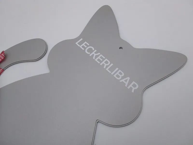 BSB Miezi Bar - Katze Leckerlibar hochwertig und robust aus Alu silber matt eloxiert