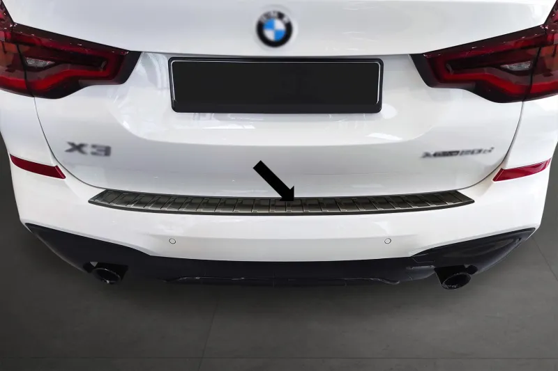 GRAPHIT Edelstahl Ladekantenschutz passend für BMW X3 Typ G01 M-Style ab 10/2017