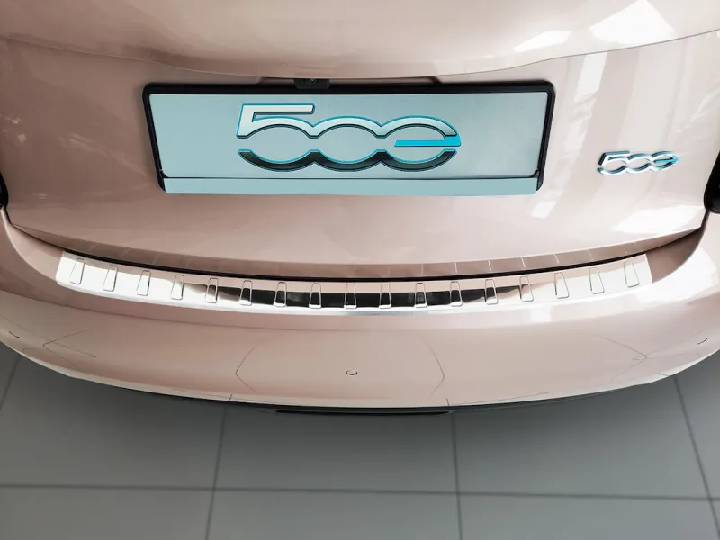 CLASSIC Ladekantenschutz Edelstahl mit Abkantung passend für Fiat 500 e (elektro) ab 11/2020