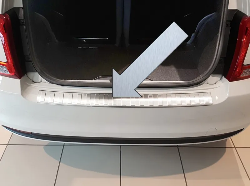 CLASSIC Ladekantenschutz Edelstahl passend für Fiat 500 (3-Türer) auch Cabrio ab 7/2015