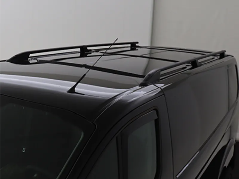 Dachreling Set Alu schwarz matt passend für Ford Transit Custom FL 2018 - 2023 (L1)