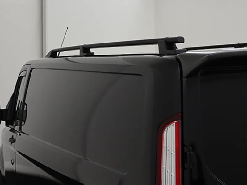 Dachreling Set Alu schwarz matt passend für Ford Transit Custom FL 2018 - 2023 (L1)