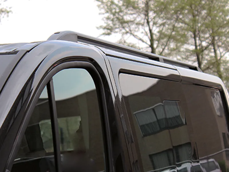 Dachreling Set Alu schwarz matt passend für Peugeot Partner II 2008 - 2018 (L1)