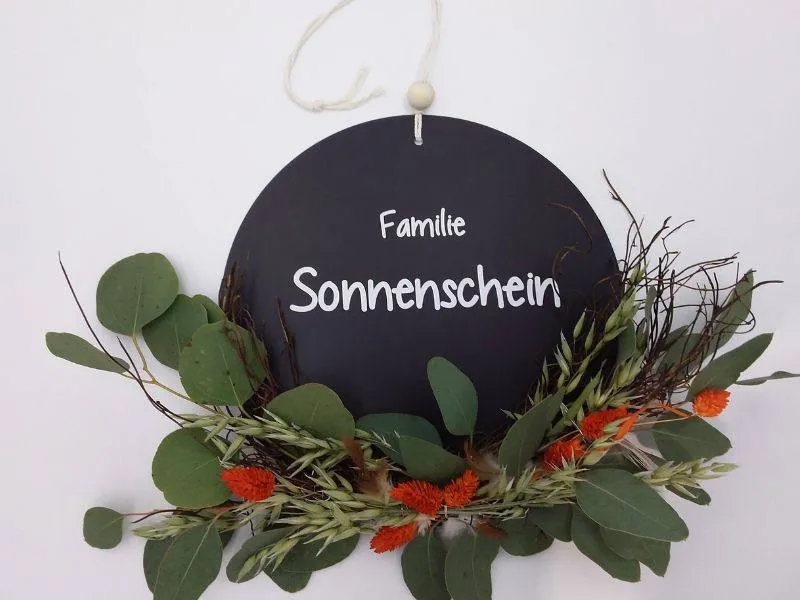 DIY Flower-Board Schild Alu schwarz von BSB Ideenreich zum Selbstgestalten