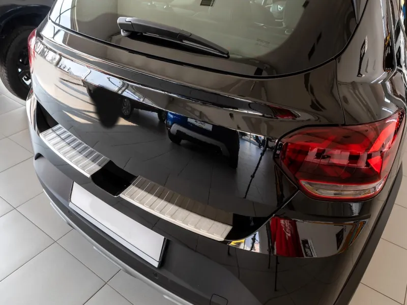Ladekantenschutz Edelstahl gebürstet matt passend für Dacia Sandero + Stepway ab 2021