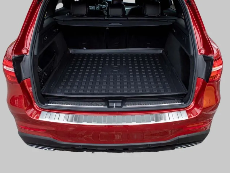 Ladekantenschutz Edelstahl gebürstet matt passend für Mercedes GLC 2015-2019