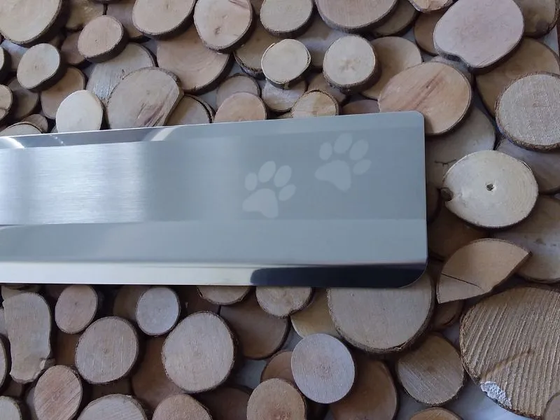 Einstiegsleisten passend für KIA Niro 2022 Set 4tlg. Edelstahl gebürstet mit Pfötchen Gravur