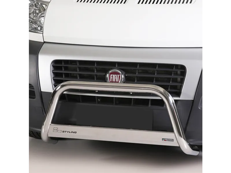 Frontbügel mit Querplatte Edelstahl Ø 63mm passend für Fiat Ducato 2006 - 2014