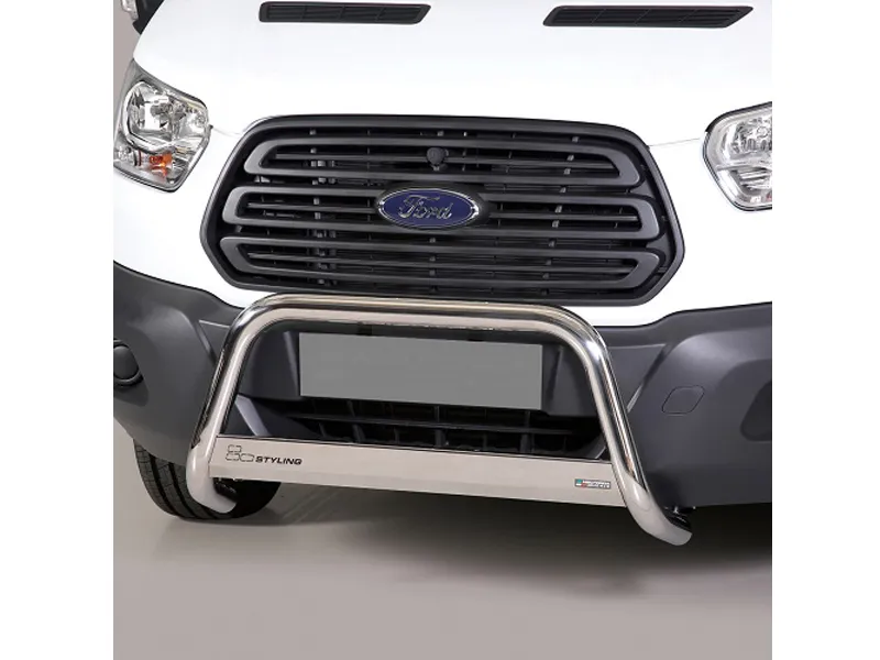 Frontbügel mit Querplatte Edelstahl Ø 63mm passend für Ford Transit ab 2024