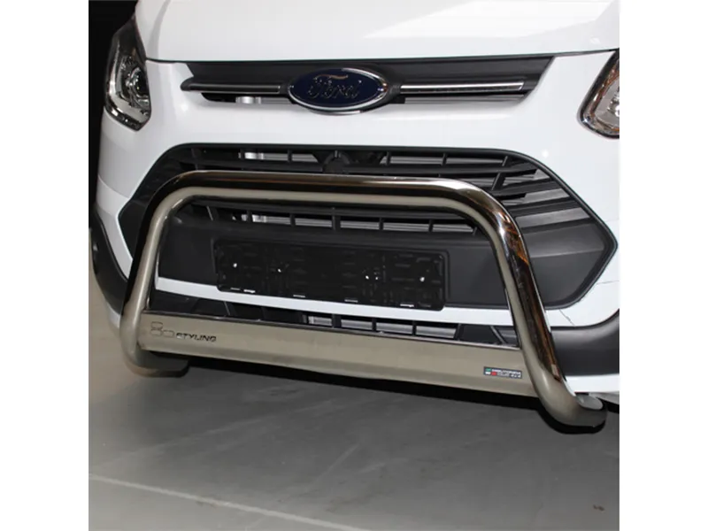 Frontbügel mit Querplatte Edelstahl Ø 63mm passend für Ford Transit Custom 2012 - 2018