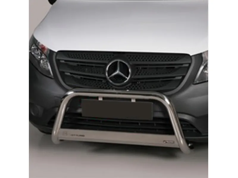 Frontbügel mit Querplatte Edelstahl Ø 63mm passend für Mercedes eVito 2019 - 2024