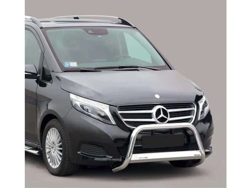 Frontbügel mit Querplatte Edelstahl Ø 63mm passend für Mercedes V-Klasse 2020 - 2024