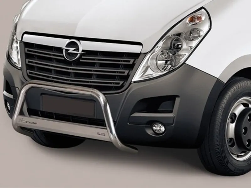 Frontbügel mit Querplatte Edelstahl Ø 63mm passend für Opel Movano 2010 - 2022