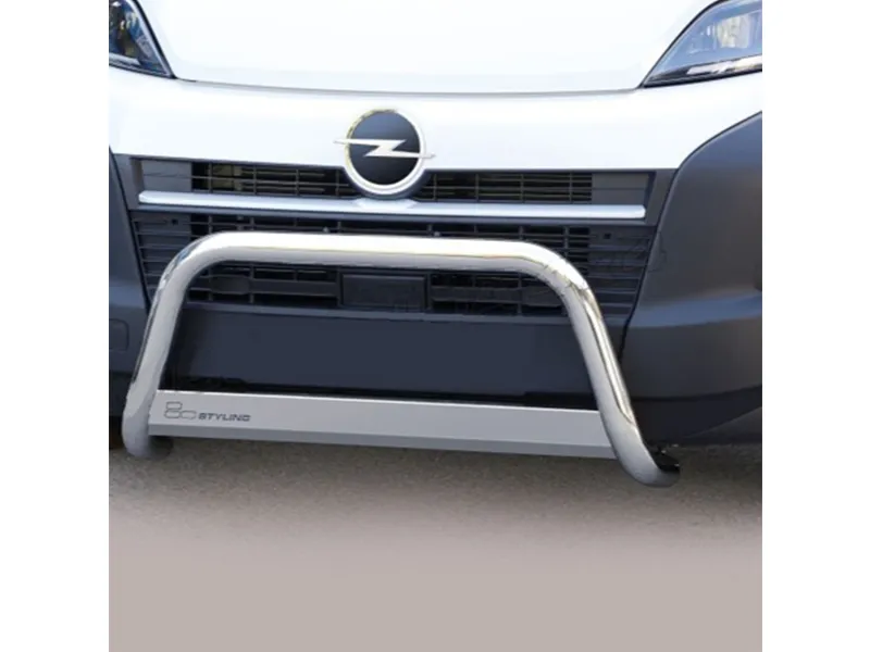 Frontbügel mit Querplatte Edelstahl Ø 63mm passend für Opel Movano C FL ab 2024