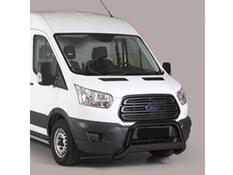 Frontbügel mit Querplatte Edelstahl schwarz Ø 63mm passend für Ford Transit ab 2024