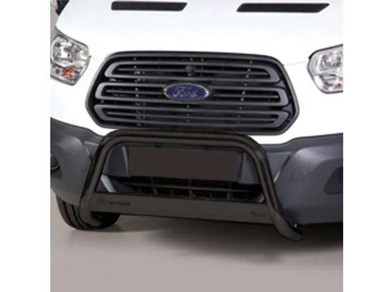 Frontbügel mit Querplatte Edelstahl schwarz Ø 63mm passend für Ford Transit ab 2024