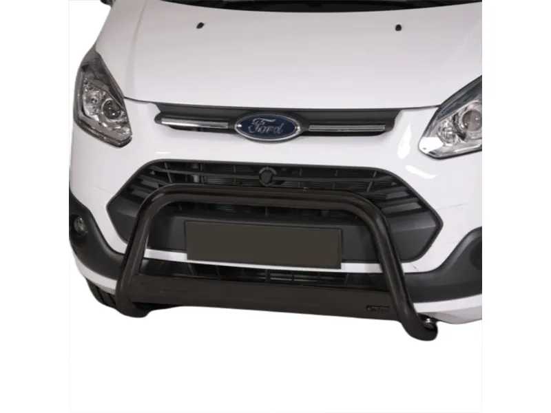Frontbügel mit Querplatte Edelstahl schwarz Ø 63mm passend für Ford Transit Custom 2012 - 2018