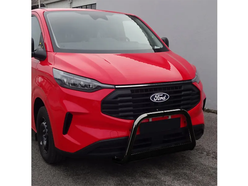 Frontbügel mit Querplatte Edelstahl schwarz Ø 63mm passend für Ford Transit Custom PHEV ab 2024
