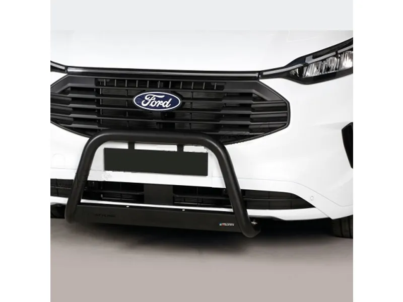 Frontbügel mit Querplatte Edelstahl schwarz Ø 63mm passend für Ford Transit Custom PHEV ab 2024