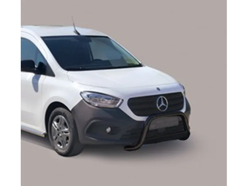 Frontbügel mit Querplatte Edelstahl schwarz Ø 63mm passend für Mercedes Citan ab 2021
