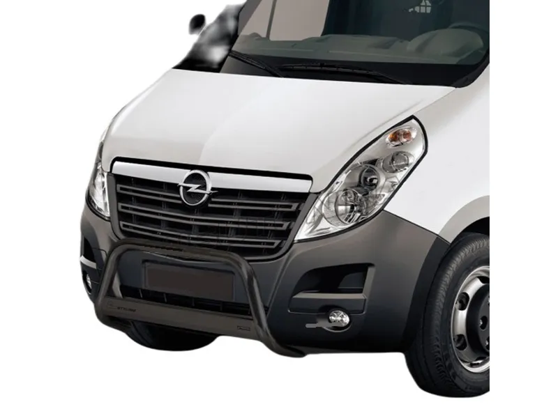 Frontbügel mit Querplatte Edelstahl schwarz Ø 63mm passend für Opel Movano B 2010 - 2022