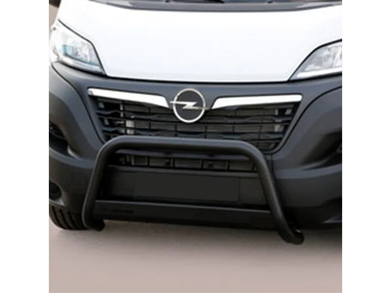 Frontbügel mit Querplatte Edelstahl schwarz Ø 63mm passend für Opel Movano C 2022 - 2024