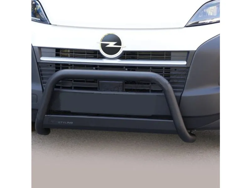 Frontbügel mit Querplatte Edelstahl schwarz Ø 63mm passend für Opel Movano Electric ab 2024