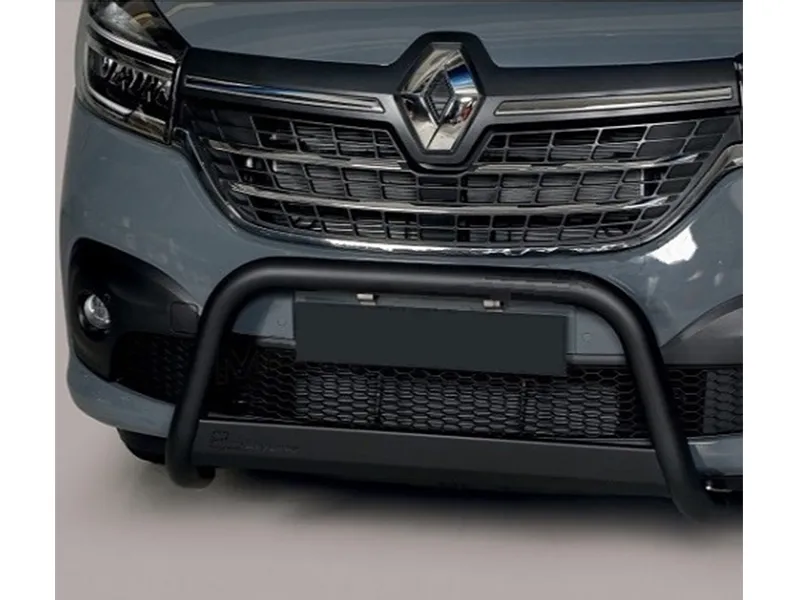 Frontbügel mit Querplatte Edelstahl schwarz Ø 63mm passend für Renault Trafic III 2014 - 2022