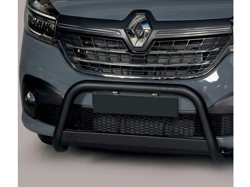 Frontbügel mit Querplatte Edelstahl schwarz Ø 63mm passend für Renault Trafic III FL 2 ab 2022
