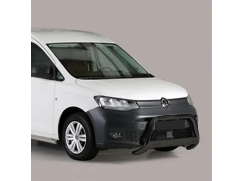 Frontbügel mit Querplatte Edelstahl schwarz Ø 63mm passend für VW Caddy Cargo 5 ab 2020