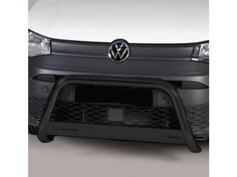 Frontbügel mit Querplatte Edelstahl schwarz Ø 63mm passend für VW Caddy Cargo 5 ab 2020