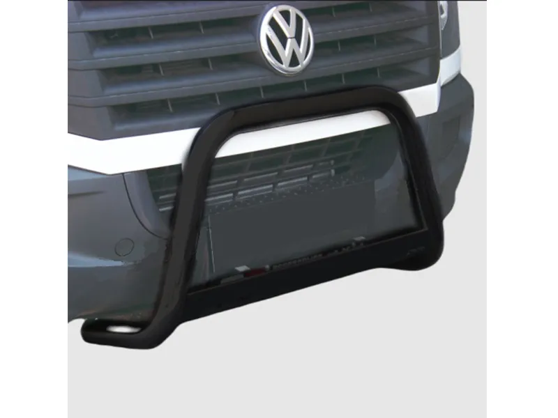 Frontbügel mit Querplatte Edelstahl schwarz Ø 63mm passend für VW Crafter 2013 - 2017
