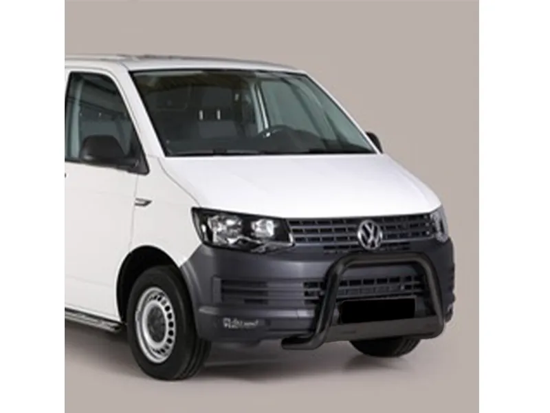 Frontbügel mit Querplatte Edelstahl schwarz Ø 63mm passend für VW T6 2015 - 2019