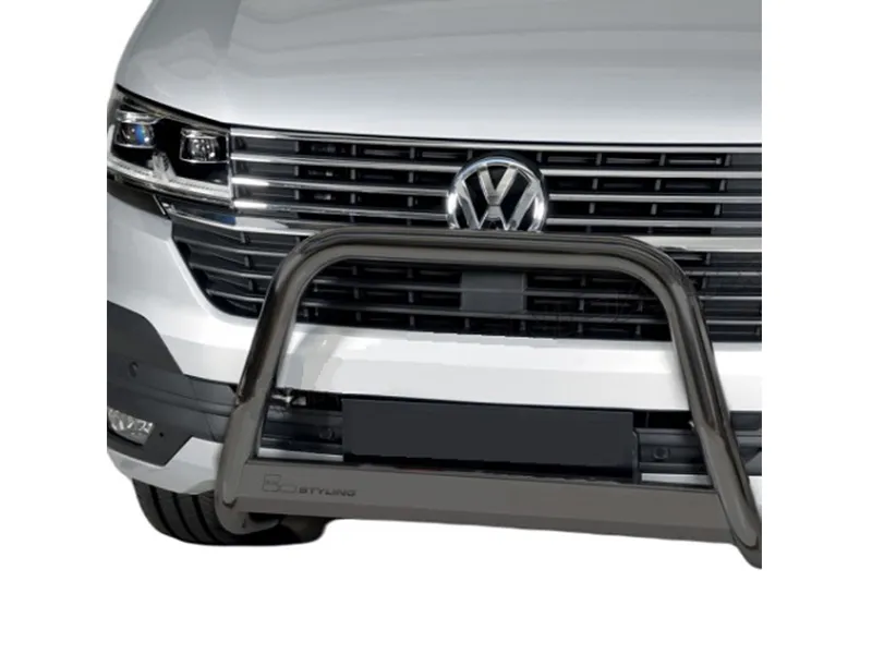 Frontbügel mit Querplatte Edelstahl schwarz Ø 63mm passend für VW T6.1 2019 - 2024