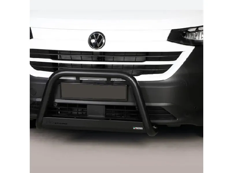 Frontbügel mit Querplatte Edelstahl schwarz Ø 63mm passend für VW T7 Transporter ab 2024
