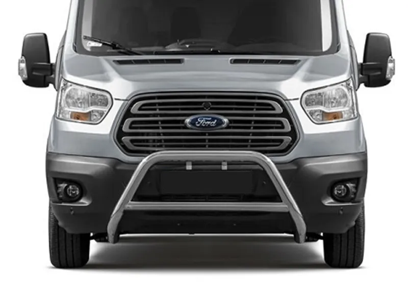 Frontbügel mit Querstange Edelstahl Ø 70 mm passend für Ford Transit 2014 - 2024