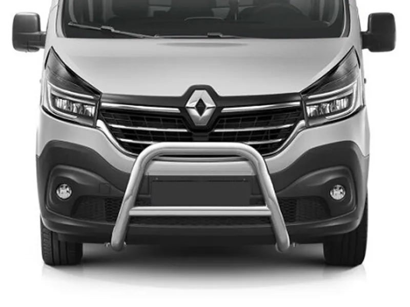 Frontbügel mit Querstange Edelstahl Ø 70 mm passend für Renault Trafic III 2014 - 2022