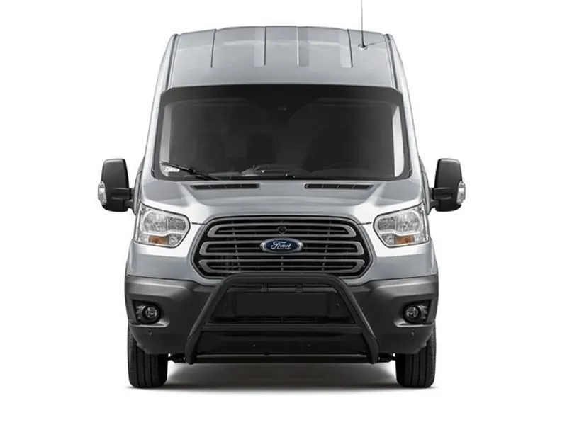 Frontbügel mit Querstange Edelstahl schwarz Ø 70 mm passend für Ford Transit ab 2024