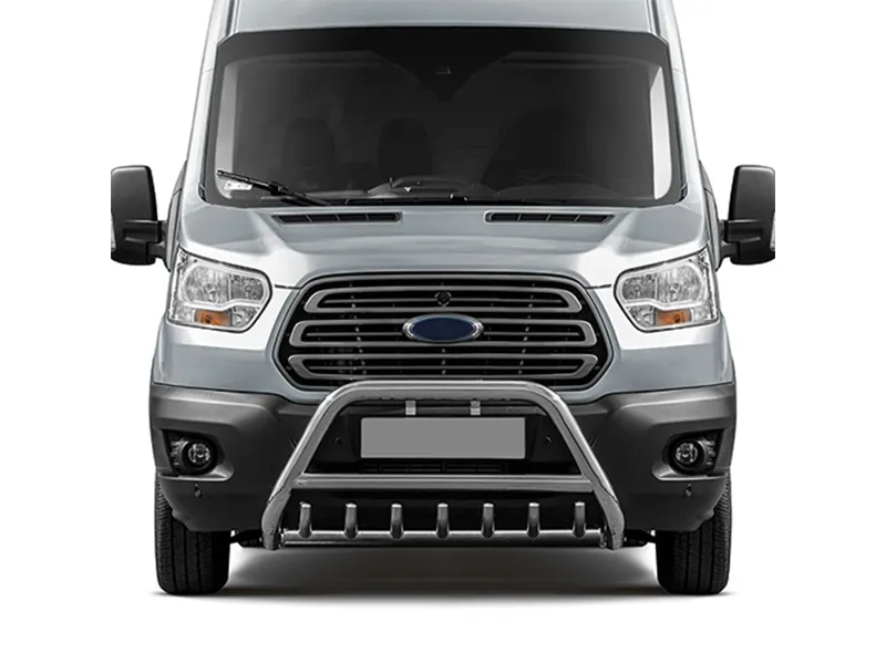 Frontbügel mit Unterfahrschutz Edelstahl Ø 70 mm passend für Ford Transit 2014 - 2024