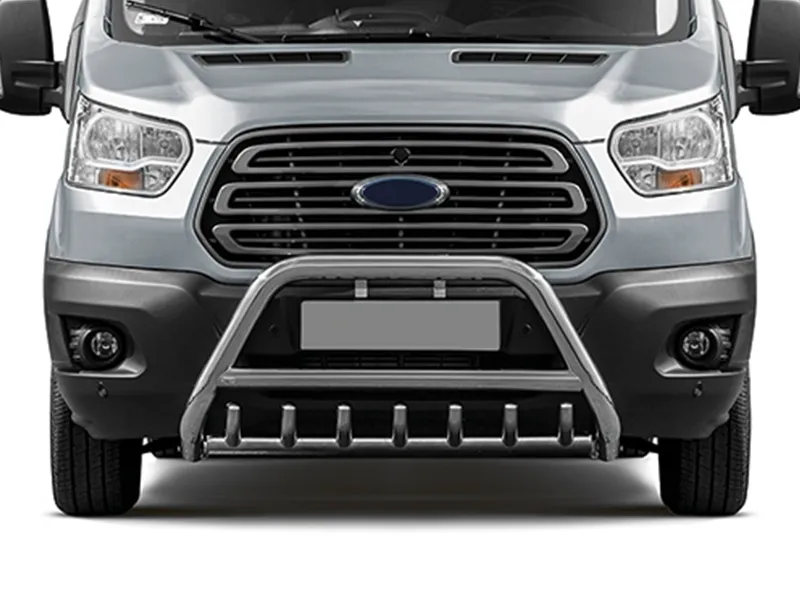 Frontbügel mit Unterfahrschutz Edelstahl Ø 70 mm passend für Ford Transit 2014 - 2024