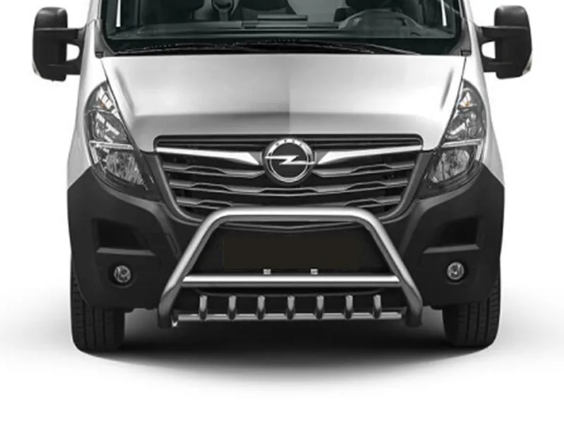 Frontbügel mit Unterfahrschutz Edelstahl Ø 70 mm passend für Opel Movano B FL 2019 - 2022