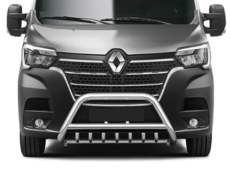 Frontbügel mit Unterfahrschutz Edelstahl Ø 70 mm passend für Renault Master 2019 - 2024