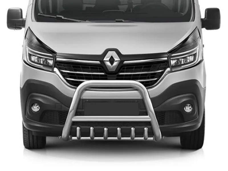 Frontbügel mit Unterfahrschutz Edelstahl Ø 70 mm passend für Renault Trafic III 2014 - 2022